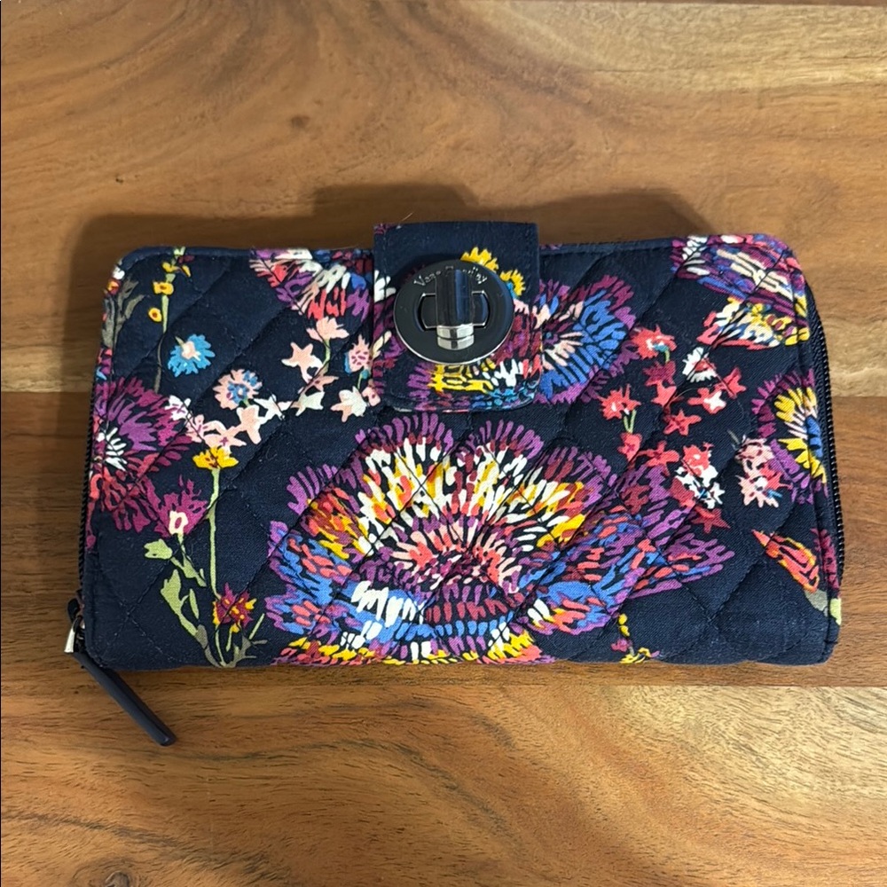 Vera Bradley Multicolor Floral Quilted Clutch / Wallet
